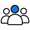 Hunting-07 Outlined Icon of 3 People