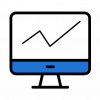 Redundant Ethernet Network Backbone-06 A computer Icon with a statistics line