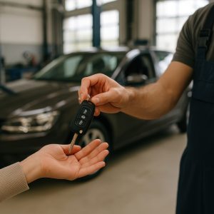 Car service key exchange
